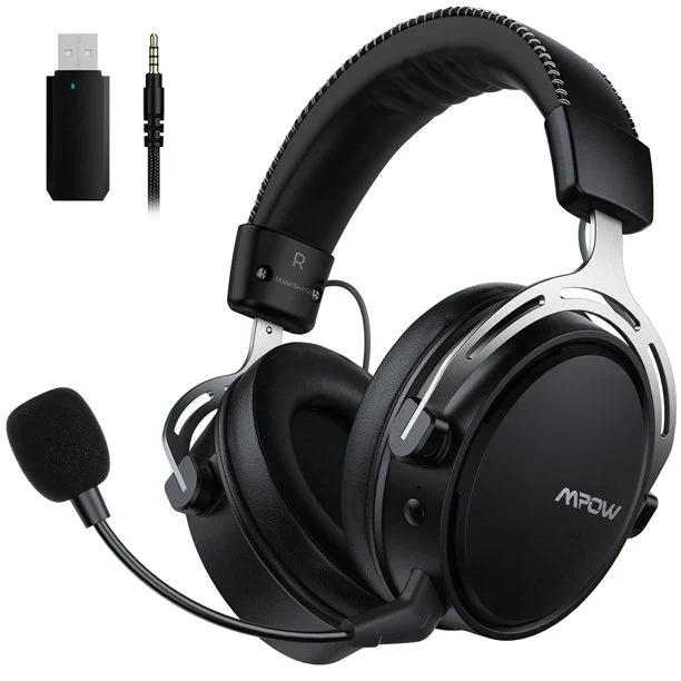 MPOW BH415 Air 2.4G Wireless Gaming Headset Silber