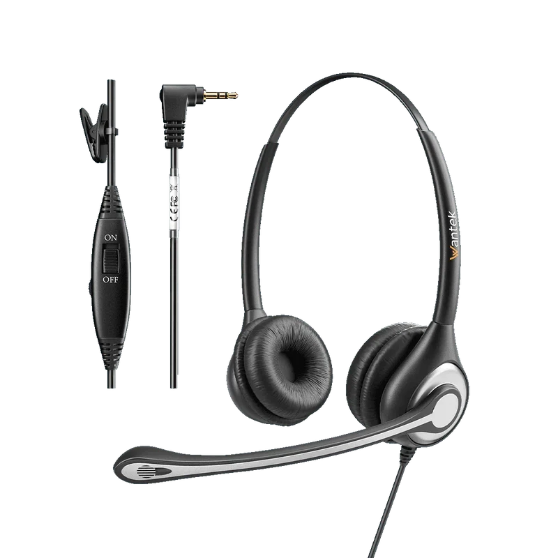 Wantek® h602 2.5mm Cisco Phone Headset