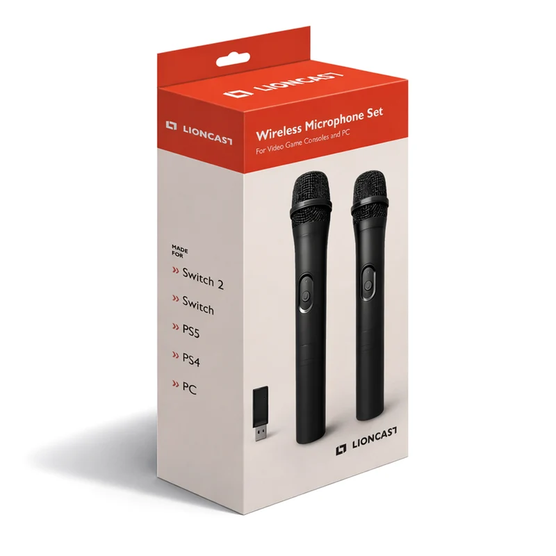 Lioncast Wireless Mikrofon für Karaoke (Doppelpack)