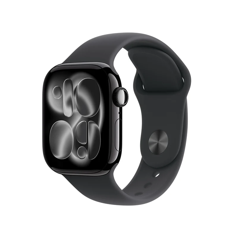 Apple Watch Series 11 (2025) LTE 42mm Jet Black Aluminium Case with Sport Band S/M - Black