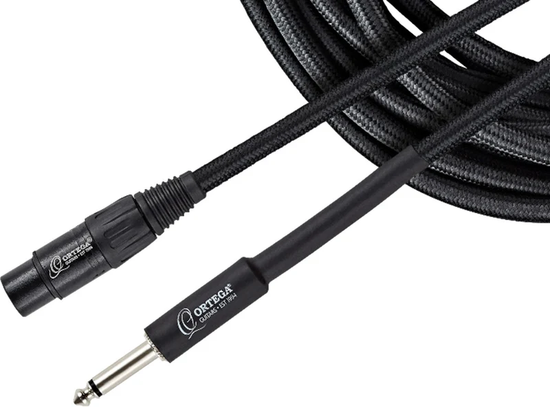 Ortega Mikrofonkabel XLR/Klinke 3m OECM-10JX Black Cotton