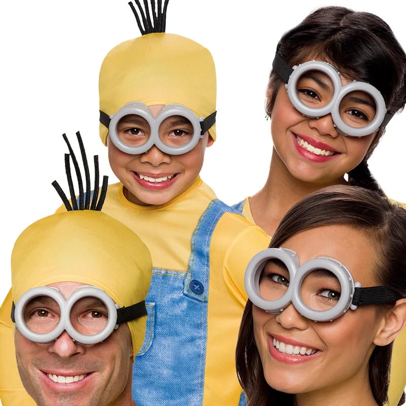 Graue Minions Brille für Erwachsene und Kinder