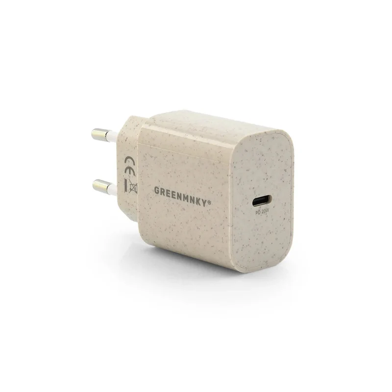 GreenMNKY Straw Charger, 20W PD, USB C Quick Charger