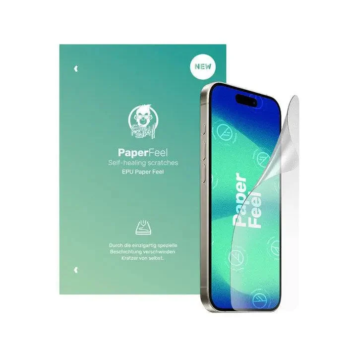 2 x Paper Feel Displayschutzfolie von GreenMNKY - 1 x Case optimiert + 1 x Normal