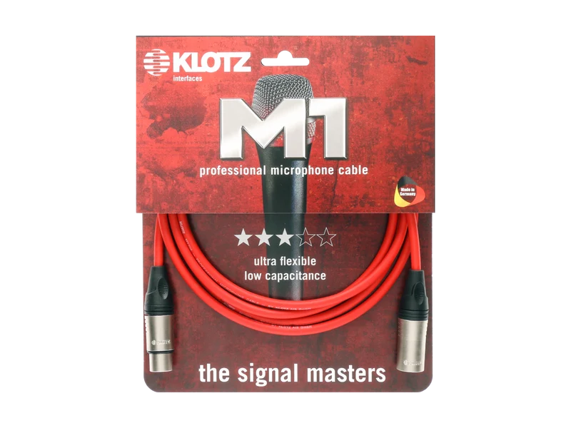 Klotz Mikrofonkabel XLR/XLR 10M Klotz/Rot M1K3FM1000