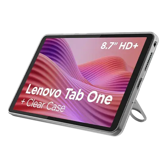 Lenovo Tab One, 4GB RAM, 128GB WiFi, mit Clear Case, Grau