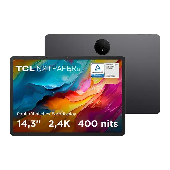 TCL NxtPaper 14 14.3 WiFi 8GB RAM 256GB Flip Case + T-Pen - Grey