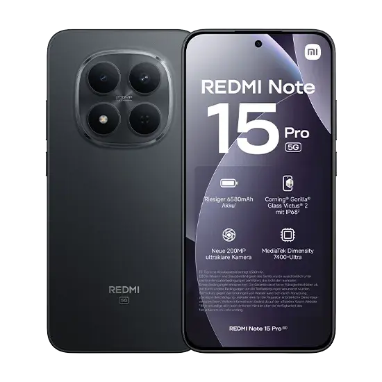 Xiaomi Redmi Note 15 Pro, 5G, Dual Sim, 8GB RAM, 256GB, Schwarz