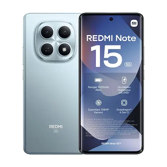 Xiaomi Redmi Note 15, 5G, Dual Sim, 8GB RAM, 256GB, Blau