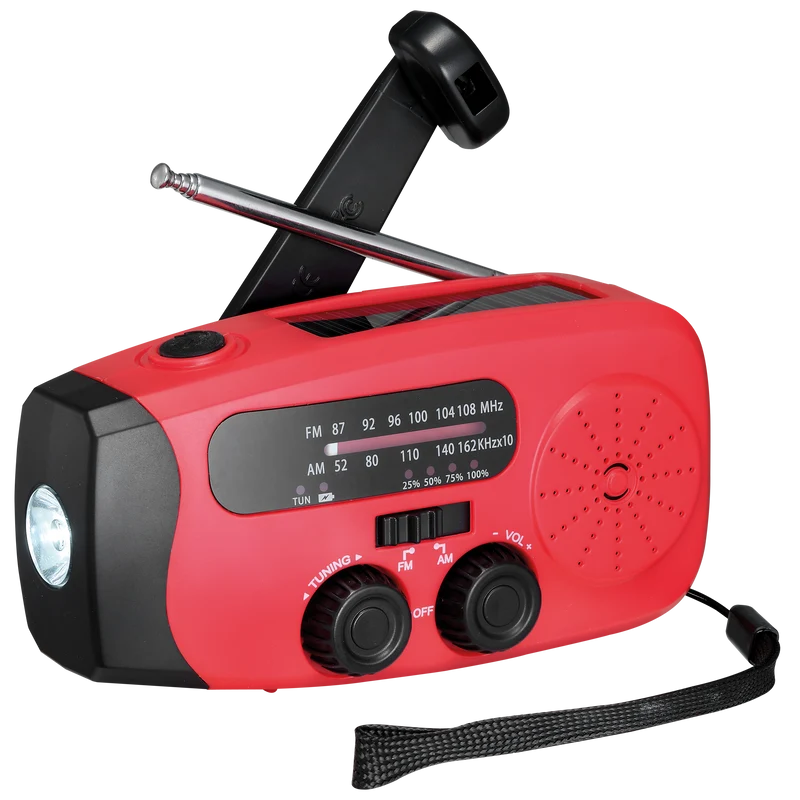 Radio Solar & Handkurbel 2000mAh AM/FM