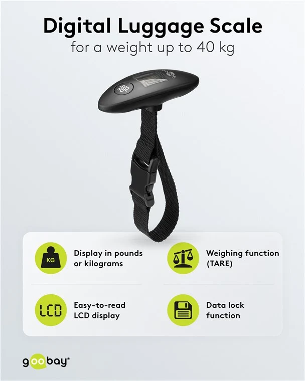 Digitale Kofferwaage Basic bis 40kg