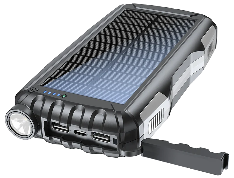 Powerbank Solar 20Ah mit LED-Lampe
