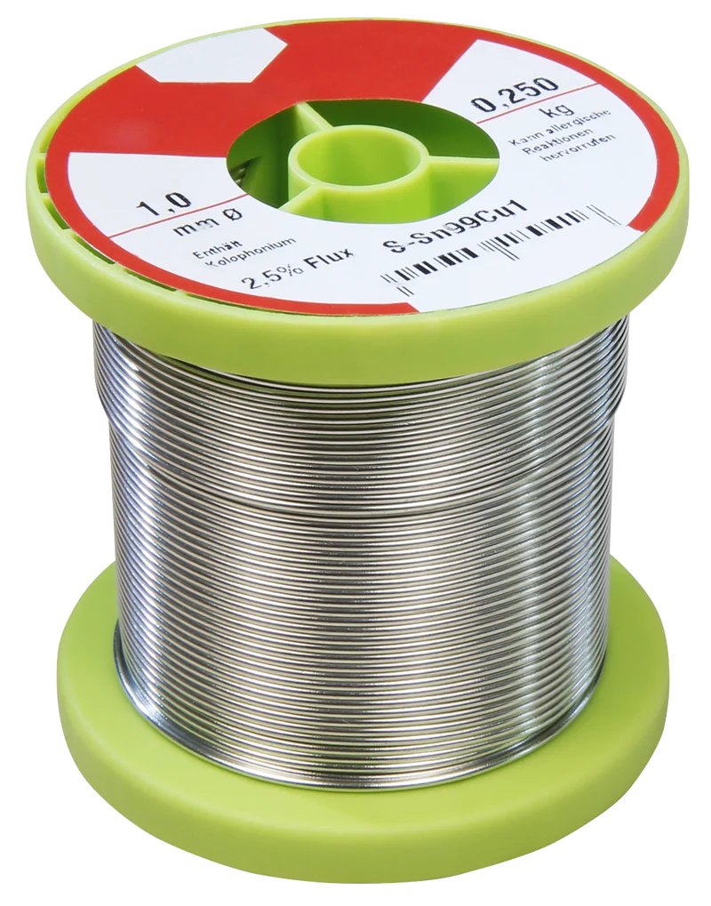 Lötzinn bleifrei 1mm/250g Sn99/CU1