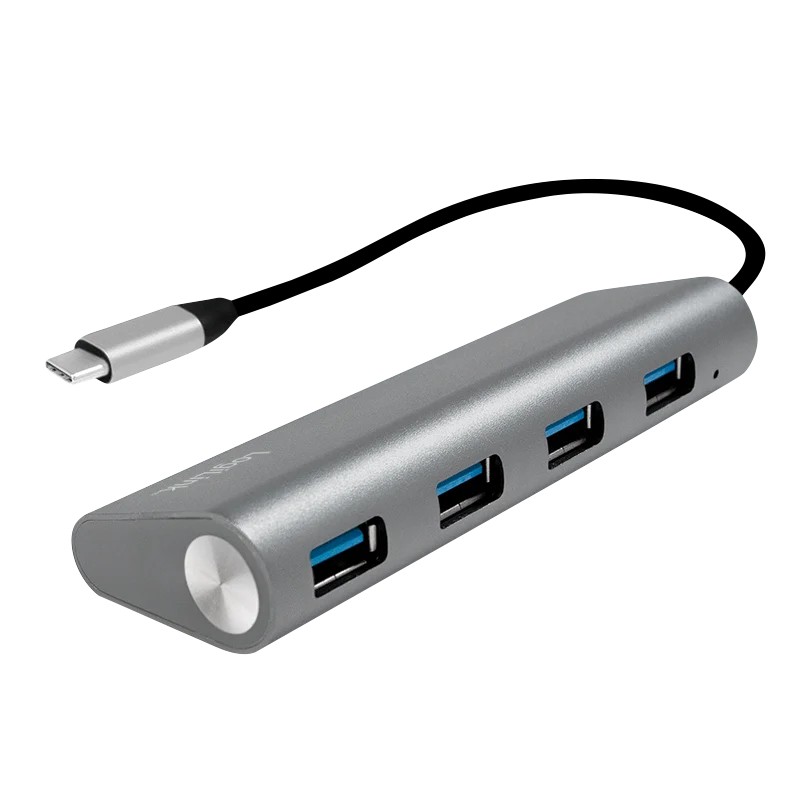 USB-C 3.2 St -> 4xUSB Hub Alu