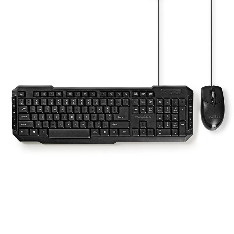 Set aus kabelgebundener Maus und Tastatur | Maus mit 800 DPI | Deutsches Layout