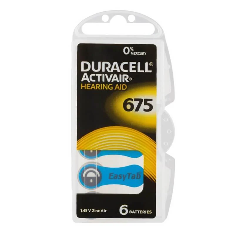 Hörgerätebatterie Nr.675 Duracell 6er
