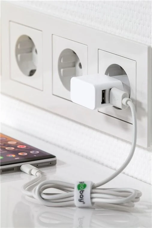 USB-Netzteil 2,4A 2-fach Slim ws goobay