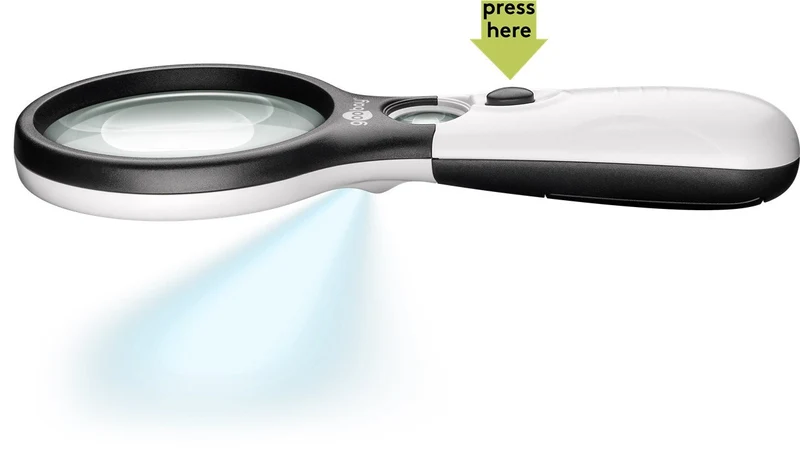 LED-Leselupe mit zwei Objektiven, goobay