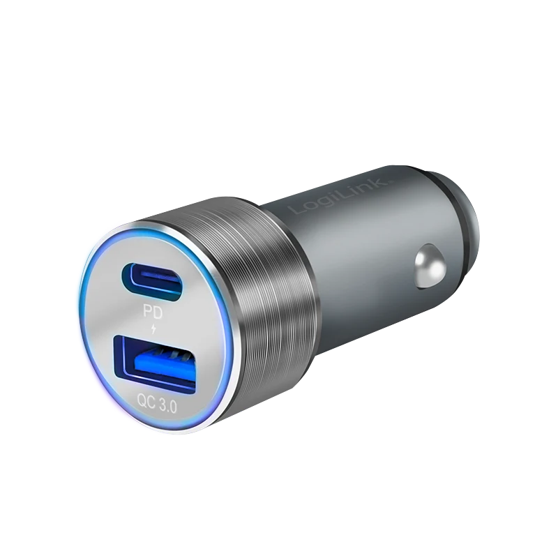 USB-Netzteil 12V 1xUSB-C PD, 1x USB-A QC
