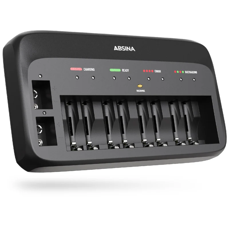 Ladegerät 1-8 AAA/AA 1-2 9V ABSINA