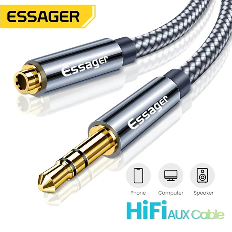 3m Essager Stereo Kopfhörer Verlängerungskabel 3,5mm Klinke Stecker Buchse