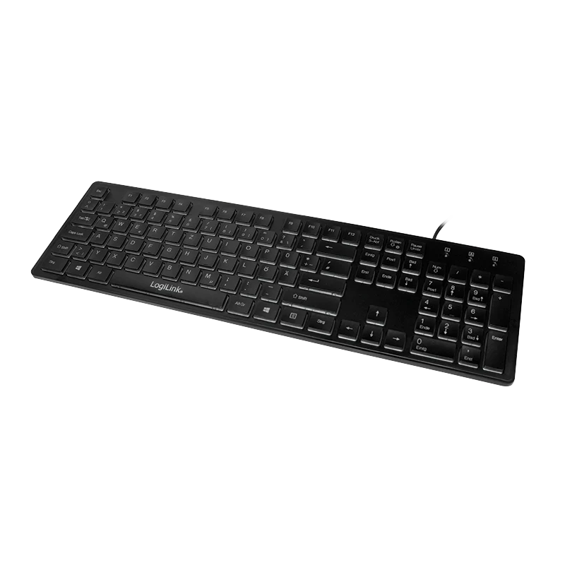Tastatur m. beleuchteten Tasten LogiLink