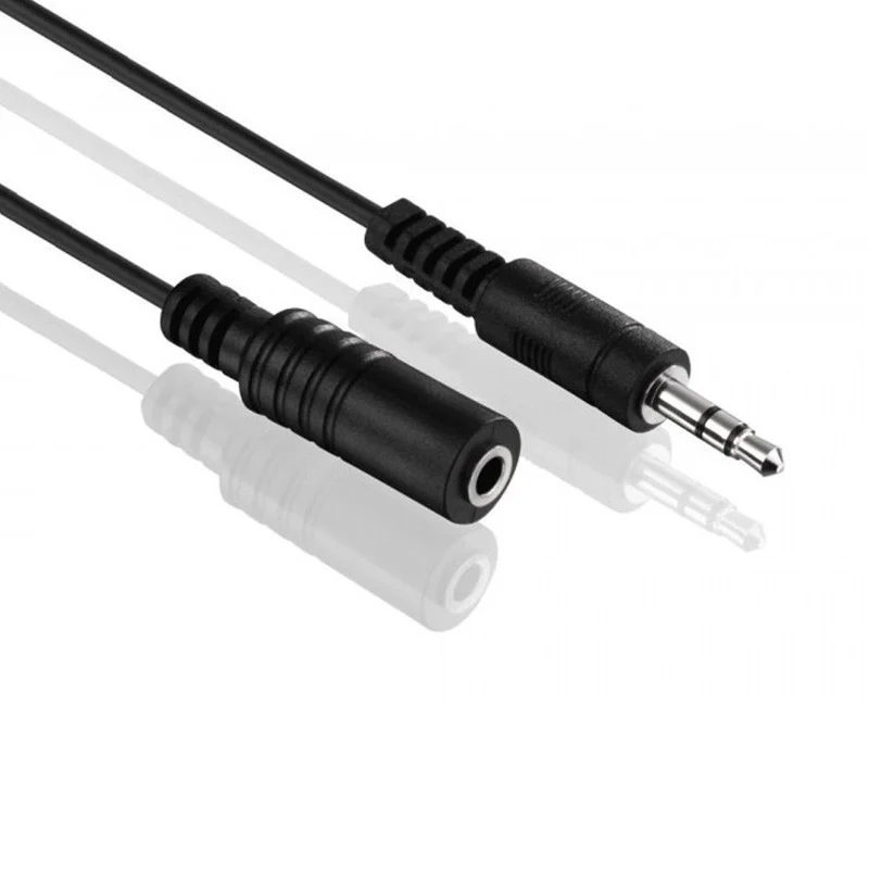 1m Audio Kabel 3,5mm Klinke Verlängerung Verlängerungskabel Klinkenkabel schwarz