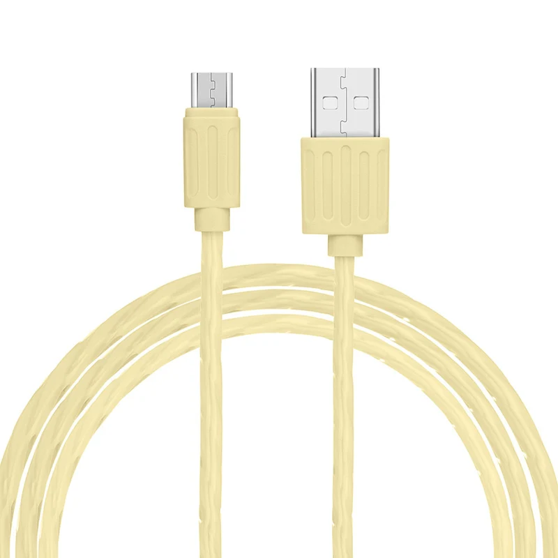 1m Micro USB Kunststoffkabel Ladekabel Sync Datenkabel gelb S7 Sony Huawei HTC