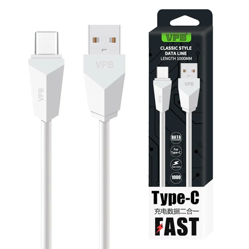 1m USB Typ-C Schnellladekabel Schnell Ladekabel Sync Datenkabel Samsung weiss