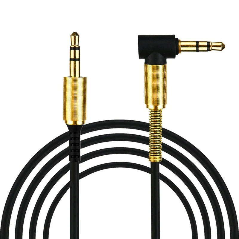 1m Audio Stereo Kopfhörer Anschlusskabel 3,5mm Klinke Winkelstecker > Stecker S