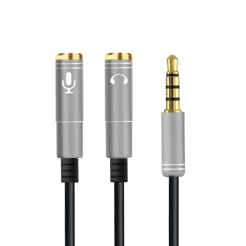 Audio Splitter Kabel Y Adapter Headset 3.5mm Klinke Stecker > 2 x Buchse