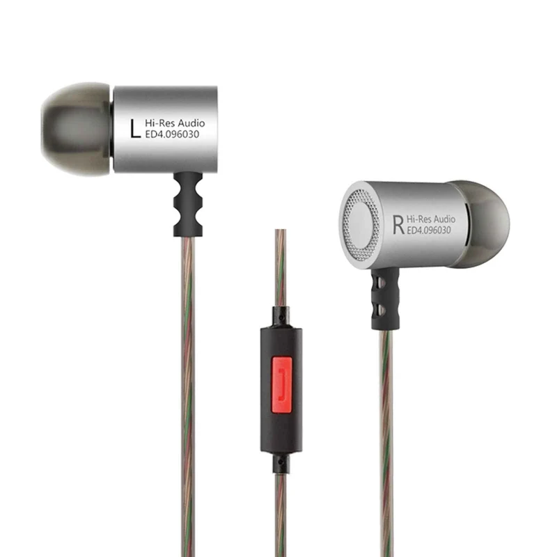 Original KZ ED4 HS silber High-End Headset Kopfhörer In-Ear Hardcase Beats