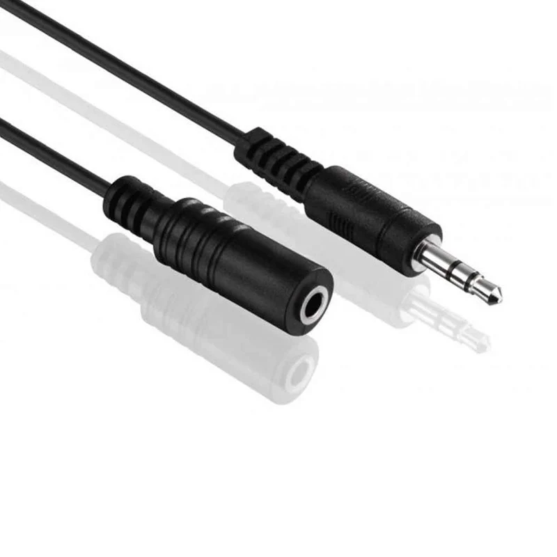 1m Audio Kabel 3,5mm Klinke Verlängerung Verlängerungskabel Klinkenkabel schwarz