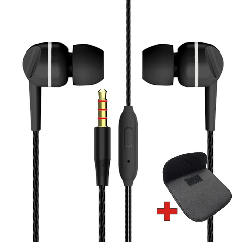 Super Bass In-Ear Kopfhörer S23 | Headset mit Mikrofon | 3,5 mm | inkl. Tasche