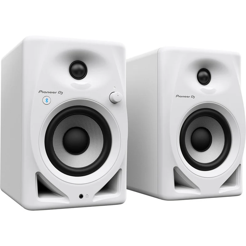Pioneer DJ DM-40D-BT 4" Two-Way Active Desktop Monitor System with Bluetooth (Pair, White)