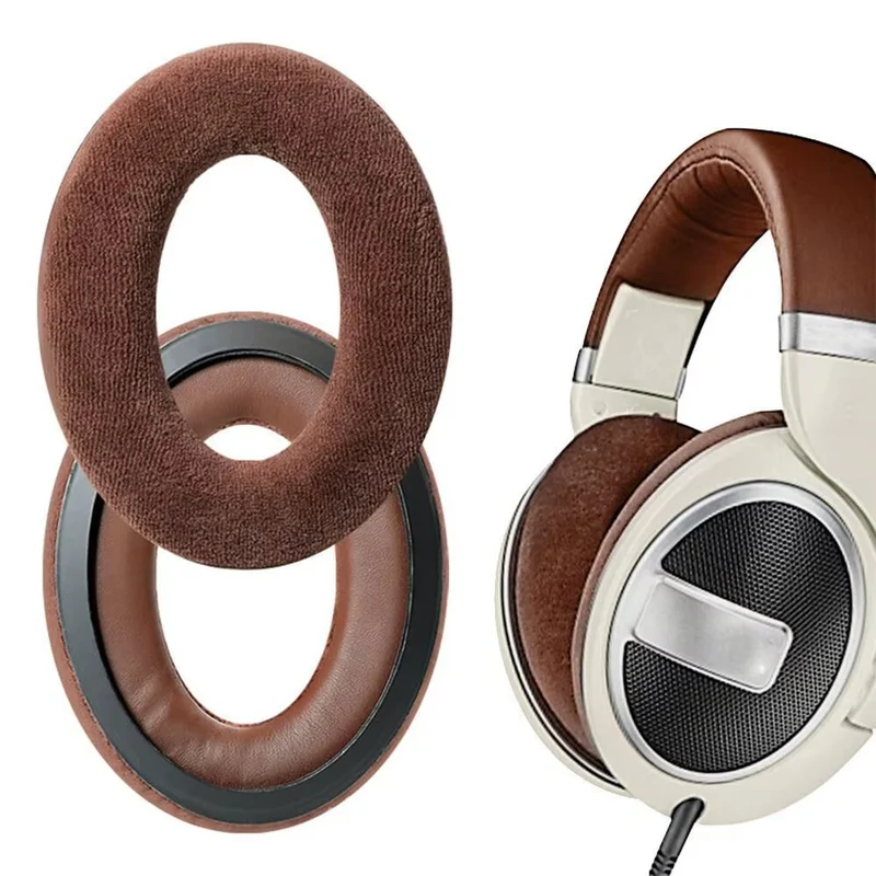 Velour Ohrpolster Braun für Sennheiser Kopfhörer HD599 HD598 HD569 HD559