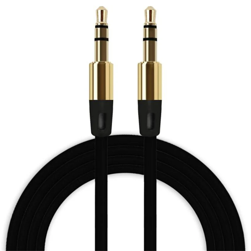 Audio Stereo Kopfhörer Anschlusskabel 1m 3,5mm Klinke Stecker > Stecker schwarz