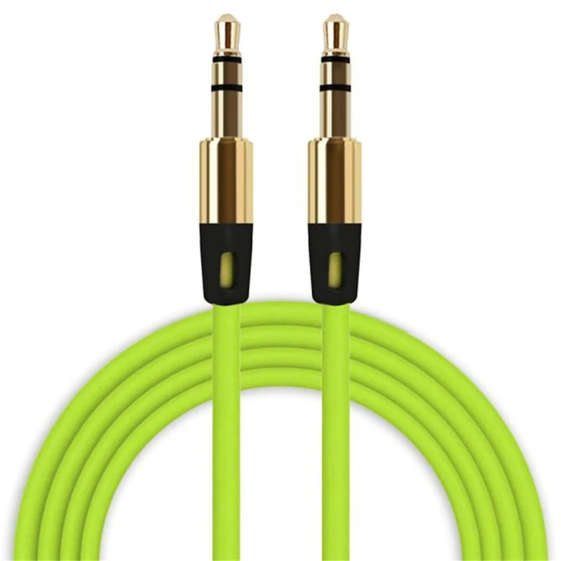 Audio Stereo Kopfhörer Anschlusskabel 1m 3,5mm Klinke Stecker > Stecker Grün