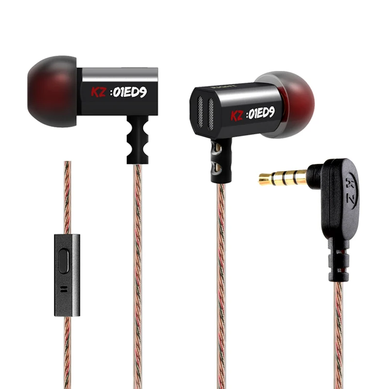 KZ ED9 – Headset - In-Ear Kopfhörer mit Mic und Hi-Fi Sound (Schwarz)