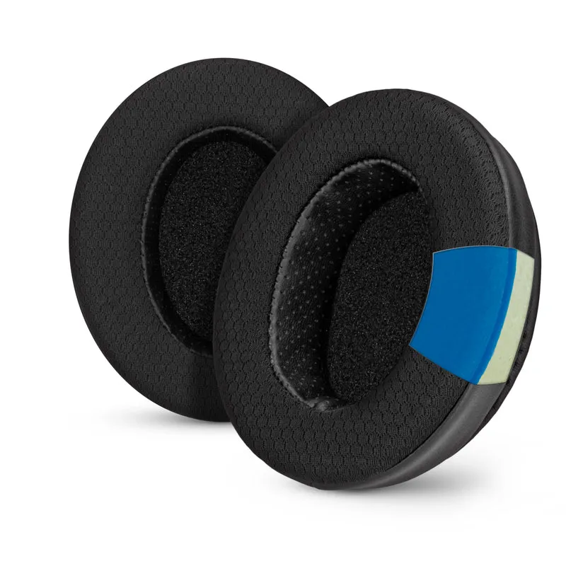 Hybrid-Ersatz-Ohrpolster für Steelseries Arctis Nova Serie 1/P/X 3 5/P/X 7/P/X PRO & PRO für Xbox Headset, weiches Gel, atmungsaktives Gewebe mit PU-Leder und Memory-Schaum