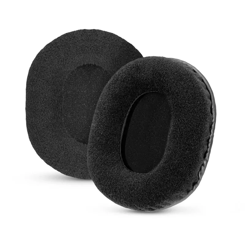 Ersatz-Ohrpolster aus Velours für Audio Technica ATH-M50X, M50xBT, M50RD, M40X, M30X, M20X Headsets. Weicher Velours und Memory Foam für zusätzlichen Komfort
