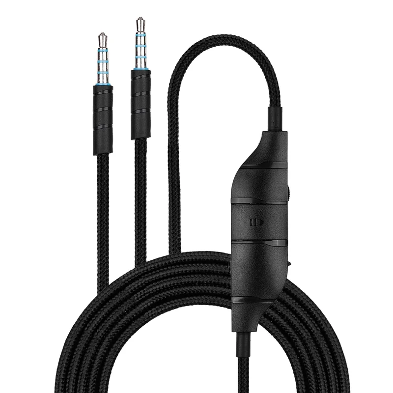 Ersatz-Audiokabel kompatibel mit Logitech G633, G635, G933, G935 – Inline-Mikrofon/Fernbedienung mit Stummschaltung und Lautstärkeregelung – geflochtenes Nylon-Gaming-Headset-Kabel