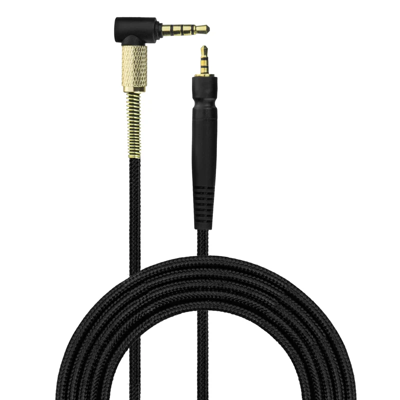 Ersatz-Audiokabel kompatibel mit Sennheiser GSP300, GSP350, GSP600 – geflochtenes Nylonkabel, 3.5 mm rechtwinklige und 2.5 mm vergoldete Stecker