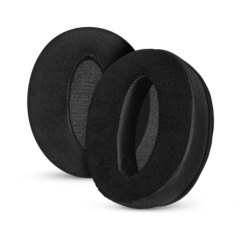 Ersatz-Hybrid-Ohrpolster für Sennheiser HD4.50BT, HD4.50BTNC, HD450BT, HD4.50SE, HD4.40BT, HD4.30G, HD4.20S, HD458BT, HD450, HD400S und HD350BT. Material: PU-Leder, Velours und Memory-Schaum.
