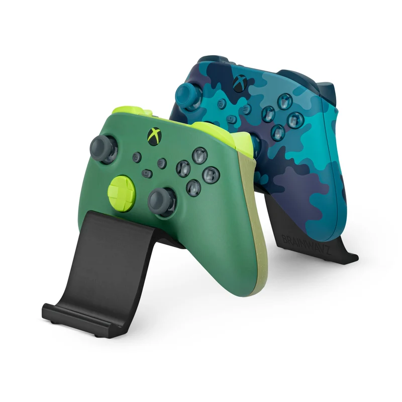 Desktop-Ständerhalter für Dual-Game-Controller – Stilvolles, minimalistisches Wellendesign, geeignet für PS5, Xbox, Switch, PC und Retro-Gamepads