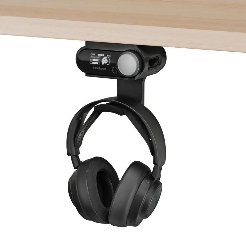 Kopfhörerhalterung für unter den Schreibtisch für Steelseries Arctis Nova Pro Wireless, Nova Pro Omni & Nova Elite Headsets mit Dock für die kabellose Basisstation