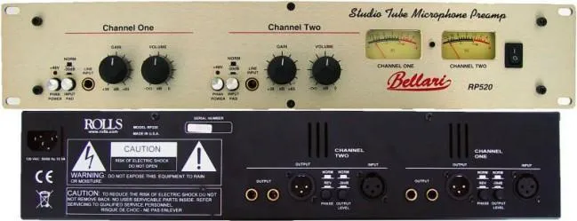 Rolls RP520 - Bellari Studio Tube Microphone Preamp