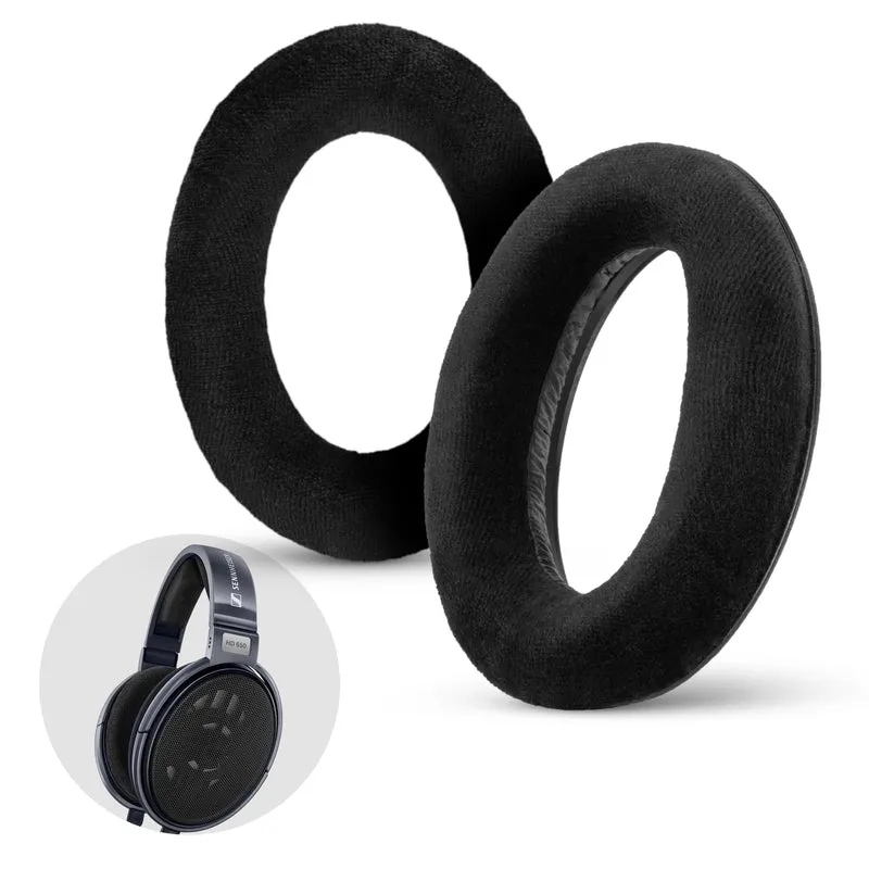 Ersatz-Ohrpolster für Sennheiser HD600, HD650, HD660S, HD525, HD535, HD545 und Massdrop HD58X, HD6XX Kopfhörer – weiche Velourspolster für zusätzlichen Komfort