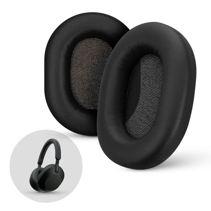 Sony WH-1000XM5 Ersatz-Ohrpolster – Ohrpolster aus weichem PU-Leder und Memory-Schaum für zusätzlichen Komfort, einfache und schnelle Installation