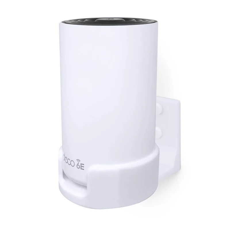 Schraubenlose Wandhalterung für TP-Link Deco X68, XE70, XE75, XE75 PRO, AXE5300 und AXE5400, einfach zu installieren, keine Unordnung, reduziert Störungen und erhöht die Reichweite, selbstklebende Halterung zum Aufkleben, weiß von Brainwavz